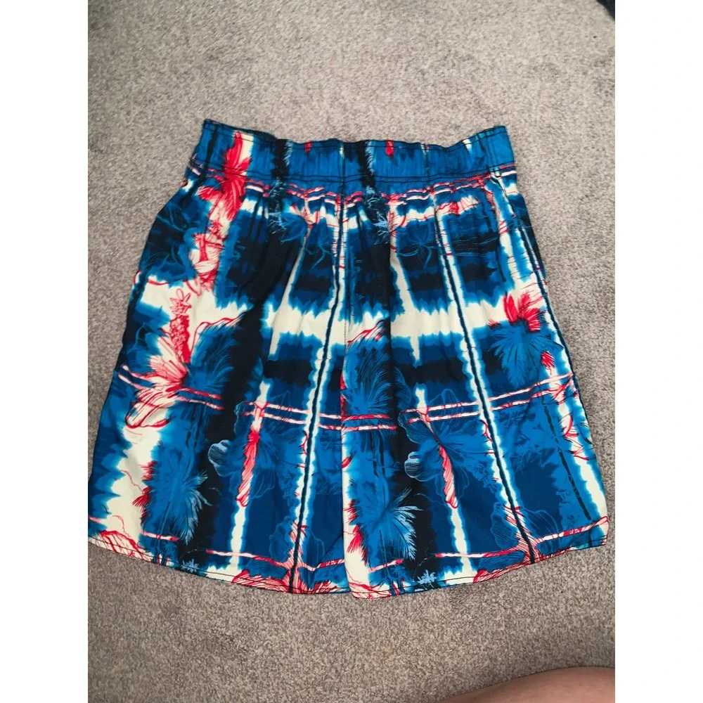 Body Glove Mens Blue Red Tropical Floral Swim Trunks Board Shorts Size Large